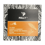 Psilly - Dark Chocolate Bar - Ginger & Turmeric | Mushroom Coffee Canada