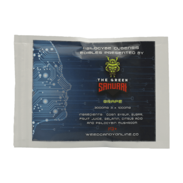 The Green Samurai - Shroom Gummies - Grape - 3g | Mushroom Coffee Canada